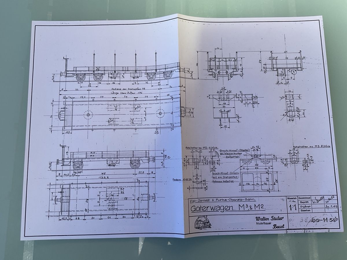Modelleisenbahnen: 7 Plans pour modélisme ferroviaire, Wagon BVZ & FO – Neu (gemäss Beschreibung) aus Chexbres von rochecolombe 7