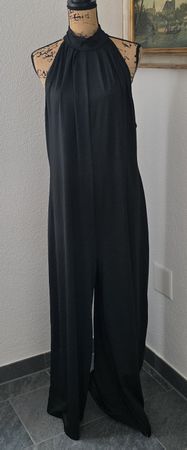 Schwarzer Neckholder Overall, Xxxxl