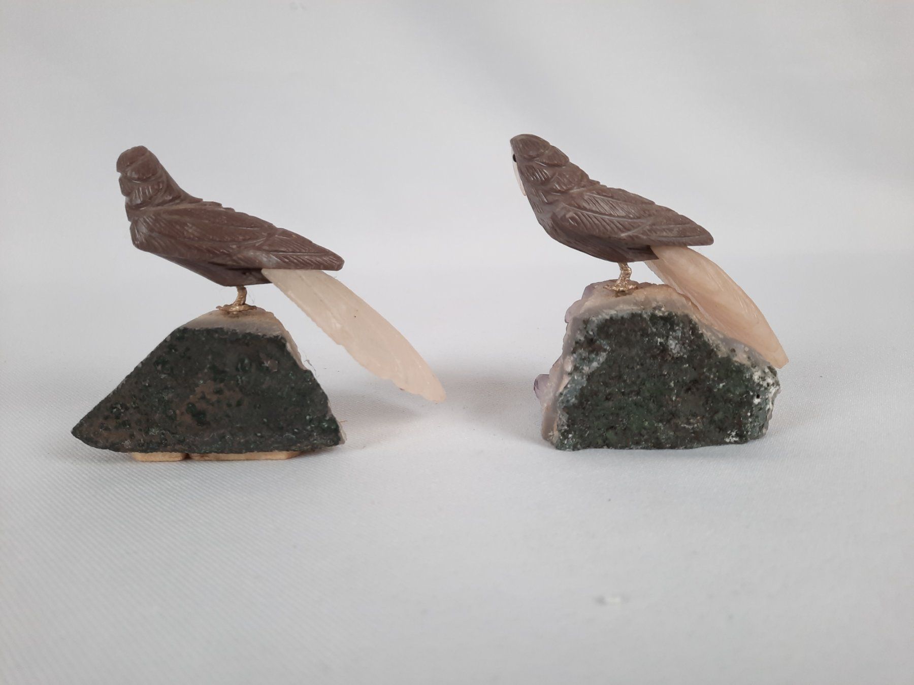 Minerali & Pietre curative: 2 Amethysten mit Vögeln – Usato da Beinwil am See venduto da Restwert_Beinwil 1
