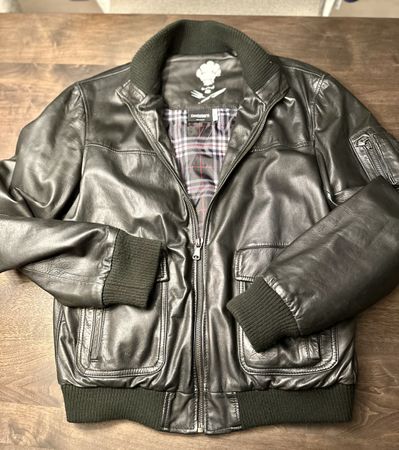 Vintage Lederjacke Zimtstern - XL