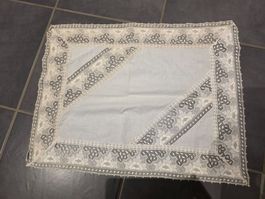 Vintage Decke Deckeli Dekoration Tuch Spitze