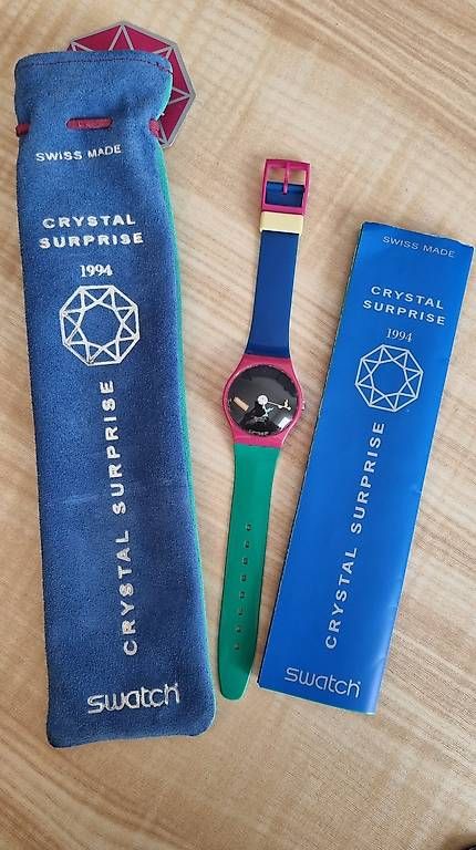 Swatch Orologi: Swatch Crystal Surprise 1994  mit Originaletui & Booklet – Nuovo e nell'imballaggio originale da Uzwil venduto da Tummlerdel 1