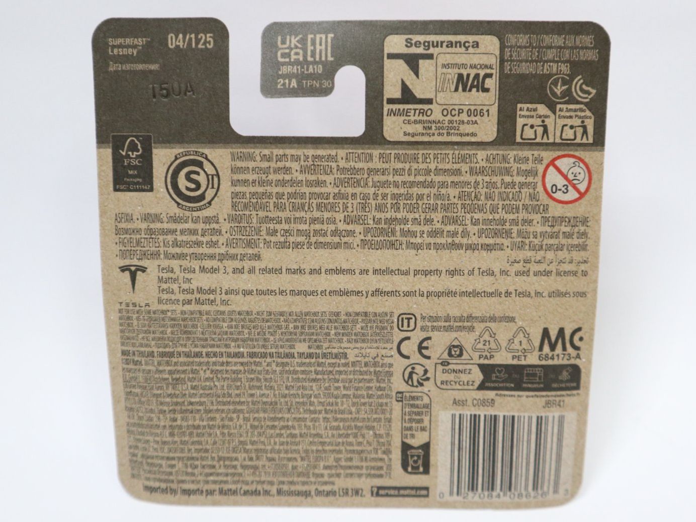 Matchbox Modellini d'auto: Matchbox Tesla Model 3 neu – Nuovo e nell'imballaggio originale da Eschenbach SG venduto da Astalavista 2