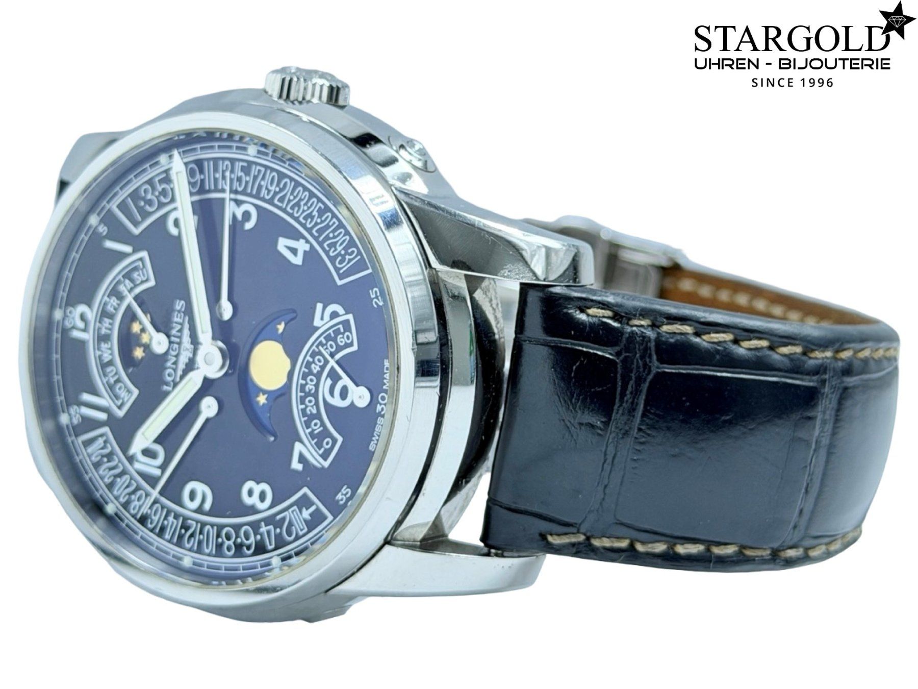 Longines Orologi: Longines Saint-Imier Retrograde Moonphase - L2.764.4.53.6 – Usato da Zürich venduto da Stargold-Uhren 1