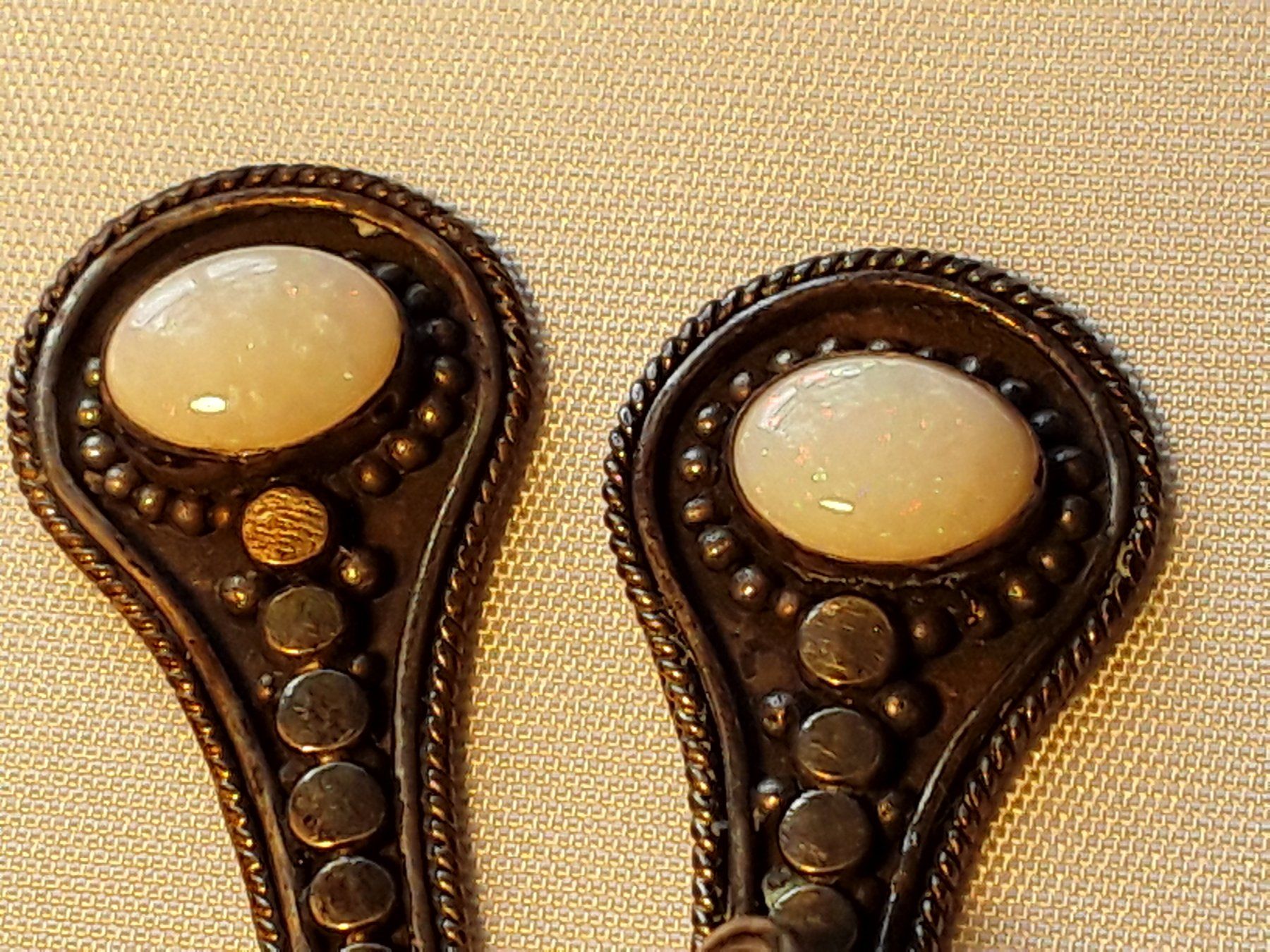 Orecchini pendenti & Orecchini a lobo: Alte Sterling Silber OPAL Ohrhänger – Usato da Zürich venduto da philpip 7