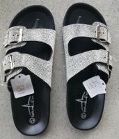 Badeschuhe/Pantoletten, Schwarz, Gr. 41, Nagelneu!🩴💎✨