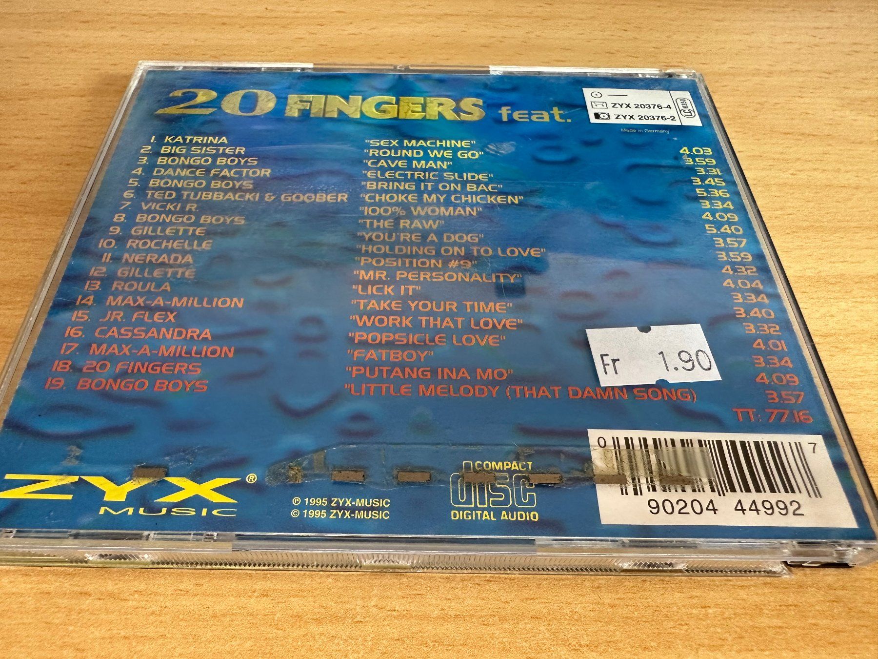 CD: 20 Fingers – 20 Fingers – Usato da Rikon im Tösstal venduto da Alpenmutz 1