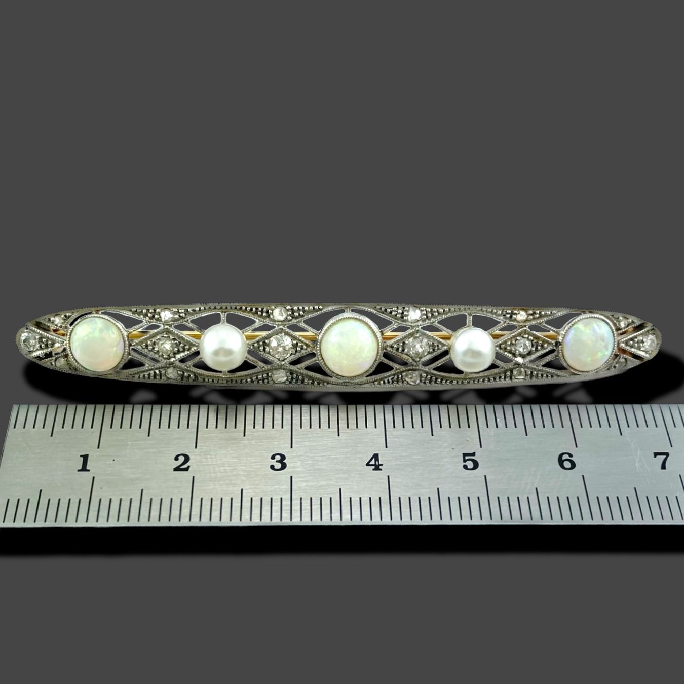 Spille & Fermagli: Opal - Perlen - Diamant - Brosche, Tschechoslowakei um 1945 – Usato da Zuzwil SG venduto da artimmo 6