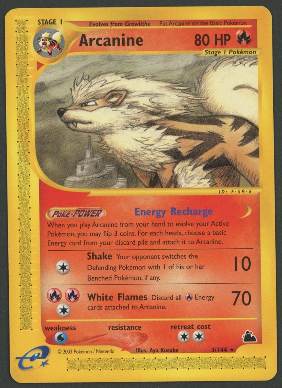 Pokémon Carte collezionabili: Arcanine 3/144 Skyrdige EN ab 1.- – Usato da Rupperswil venduto da gengarbasar