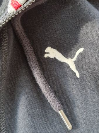 Warmer Puma Hoodie Gr. L Teddyfutter Winter Kapuze schwarz