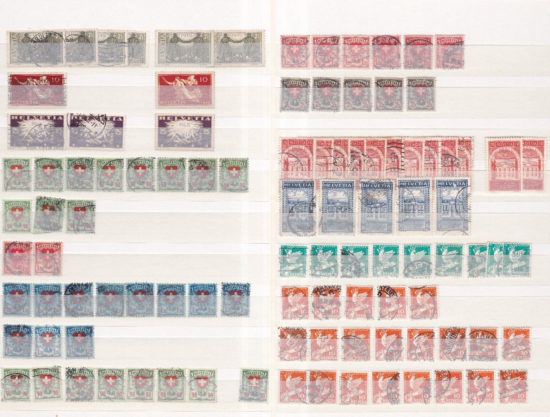 Alle Briefmarken: CH Briefmarken-/Dublettenseiten ab Altschweiz – Gebraucht aus Münchwilen AG von Nesar 6