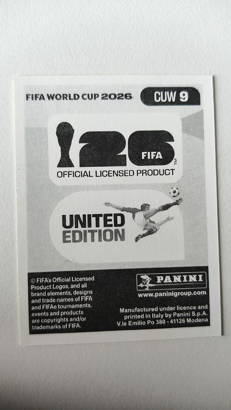 Panini Carte collezionabili: CUW 9, WM 2026 Panini Sticker – Nuovo (secondo la descrizione) da St-Légier-La Chiésaz venduto da Marcoco0 1