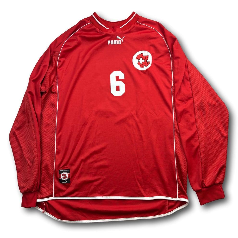Canottiere & Pantaloni: Schweiz - 2000-01 - Heim - XL - Puma - #6 – Usato da Bolligen venduto da ToTheJerseyEquipment