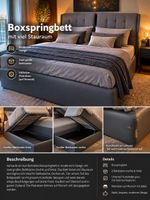 Boxspringbett mit zwei Bettkästen Grau Gebrauchsspuren