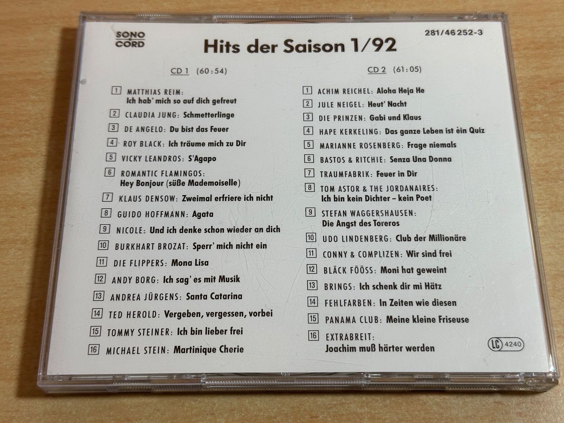 CD: Hits Der Saison 1/92 - 2 CD – Usato da Rikon im Tösstal venduto da Alpenmutz 2