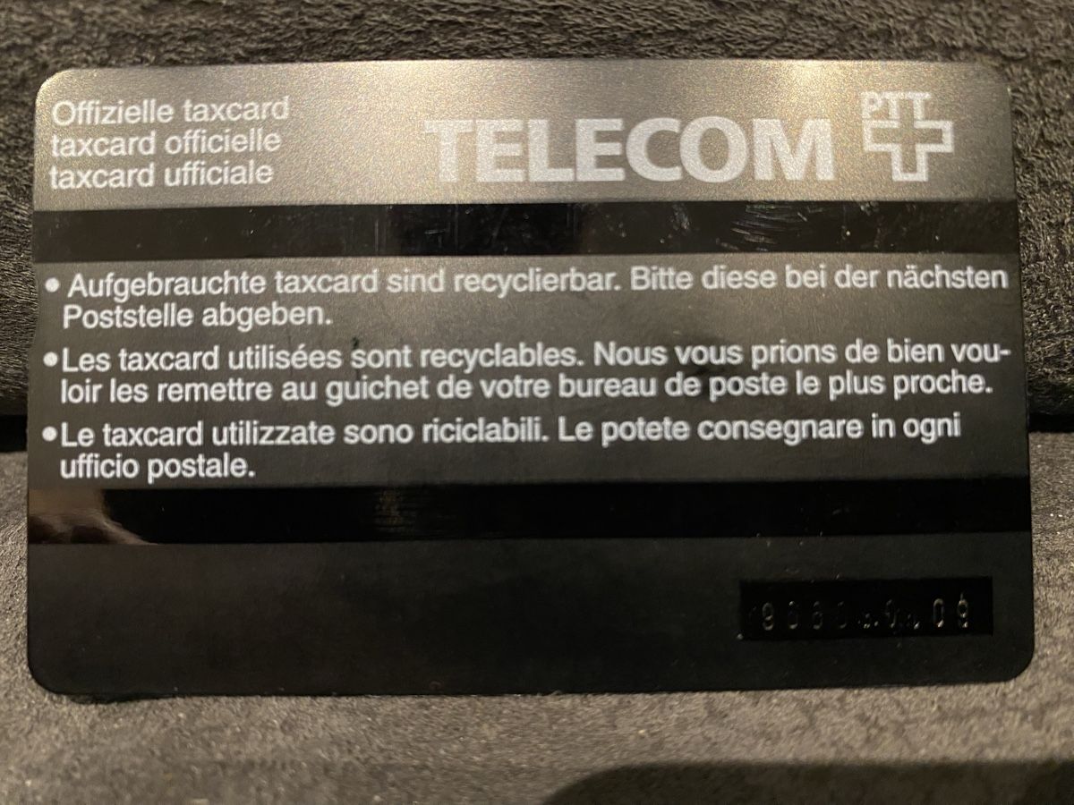 Schede telefoniche: Taxcard 601G – Usato da Lausanne venduto da babacard10 1