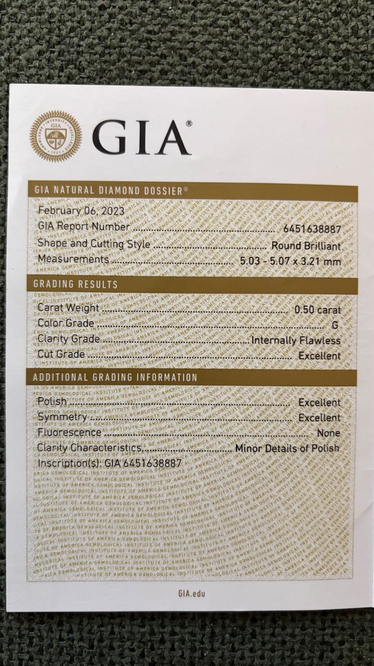 Anelli: Solitär Diamantring 18 Karat Gold 0.5ct. mit Zertificat – Usato da Sins venduto da rag68 2
