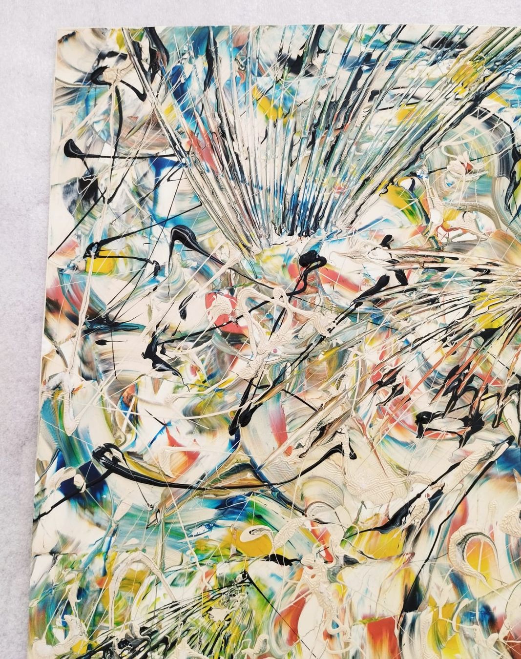 Gemälde: ✨ "BAFFI" Abstract Gem-Signed Original, 38×38 cm✨ – Gebraucht aus Dübendorf von ChromaticLibrary25 6