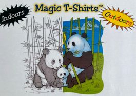 T-Shirt „Panda“ Gr. S, weiss mit Coloreffekt AKTION
