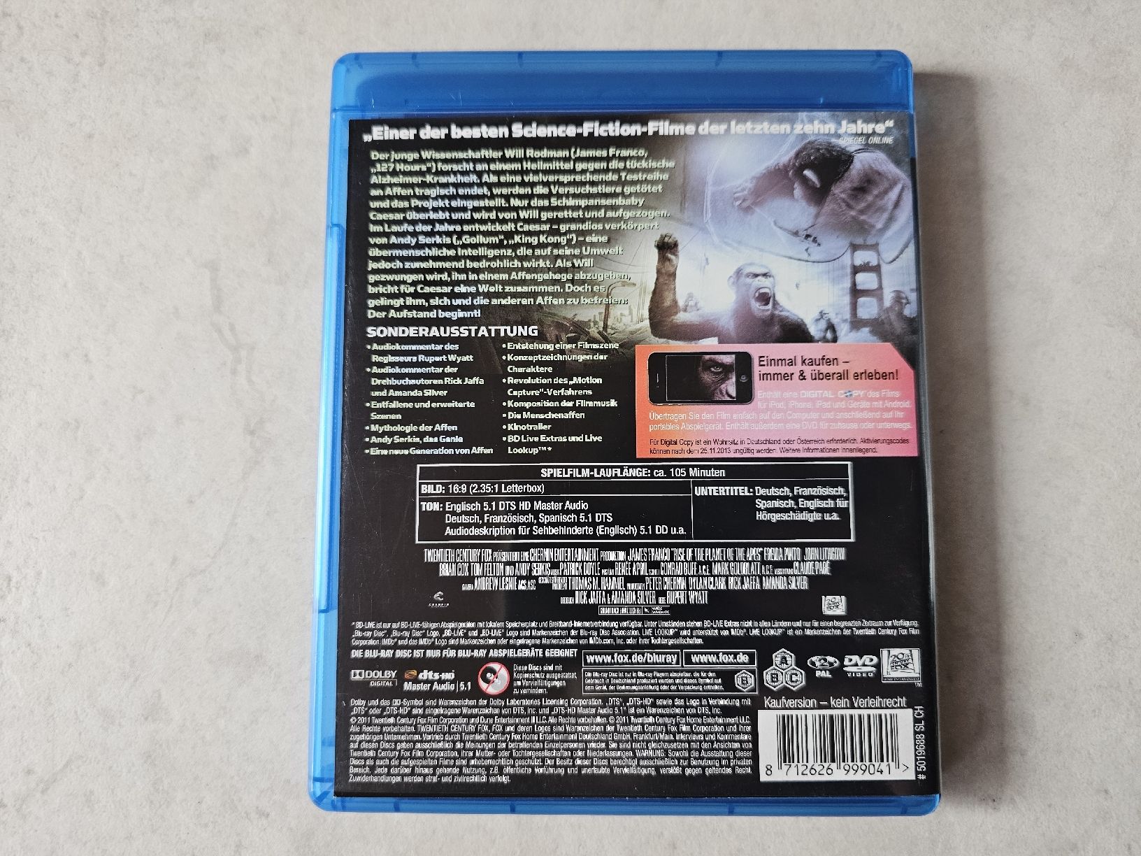 Tutti i DVDs: Planet der Affen  -  Prevolution  /  Bluray – Usato da Schneisingen venduto da backstore24 1