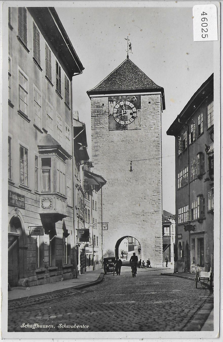 Cartoline postali: Schaffhausen - Schwabentor - animee – Usato da Ettingen venduto da Kartenplanet
