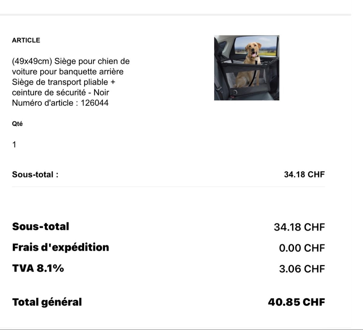 Liege- & Schlafplätze: Siège pour chien  – Neu (gemäss Beschreibung) aus Delémont von ELO84