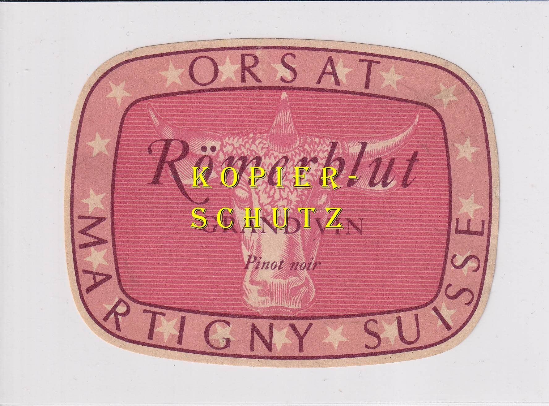 Carta: Etikette - Pinot Noir "Römerblut" /bd – Usato da Hombrechtikon venduto da Rudolf07