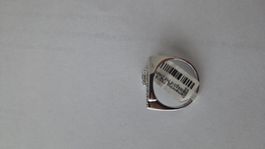 Damenring Weissgold 750/18 mit Zirkon Gr. 55 - Neuwertig
