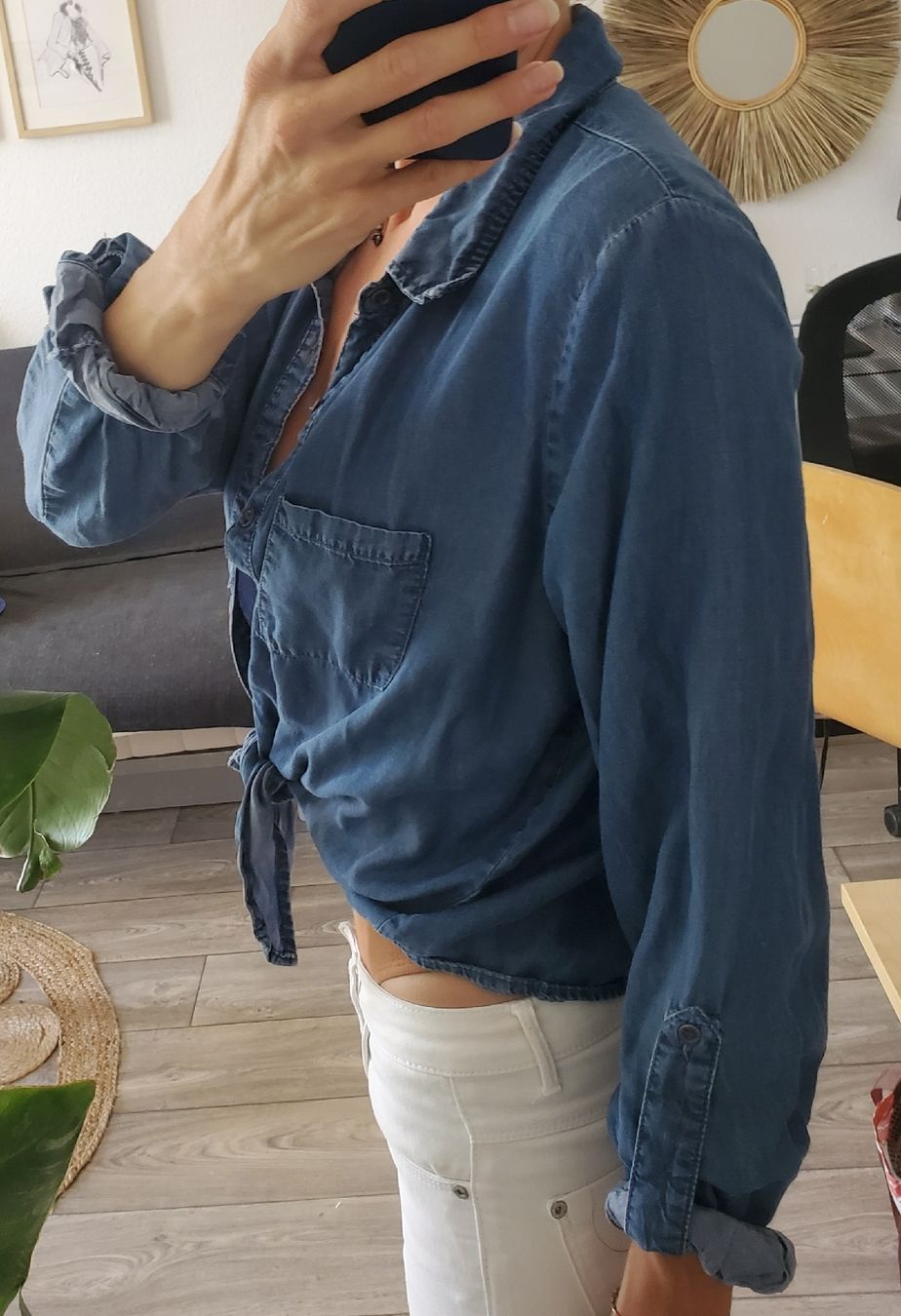 Camicette: Forever21 Bluse Jeanshemd blau S – Usato da St. Moritz venduto da ang_9drt 1