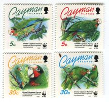 Briefmarken "Papageien". Kaimaninseln.