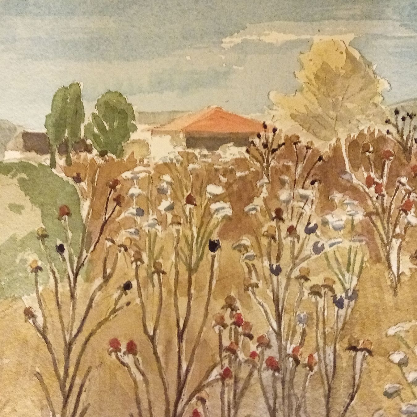 Gemälde: Aquarell Herbstlandschaft signiert – Gebraucht aus Elgg von Feuerpferd7777-1966 1