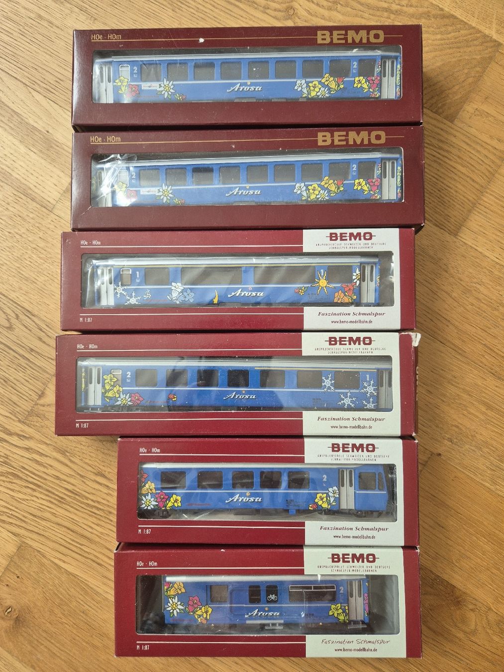 Bemo Modellini di ferrovie: Bemo H0m diverse Wagen Arosa Express – Usato da Chur venduto da engdan