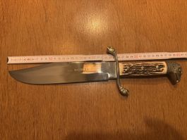 Linder Bowie Messer Solingen mit Lederscheide neuwertig