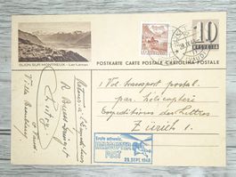 TR105 Carte Postale Suisse + Timbre 1948