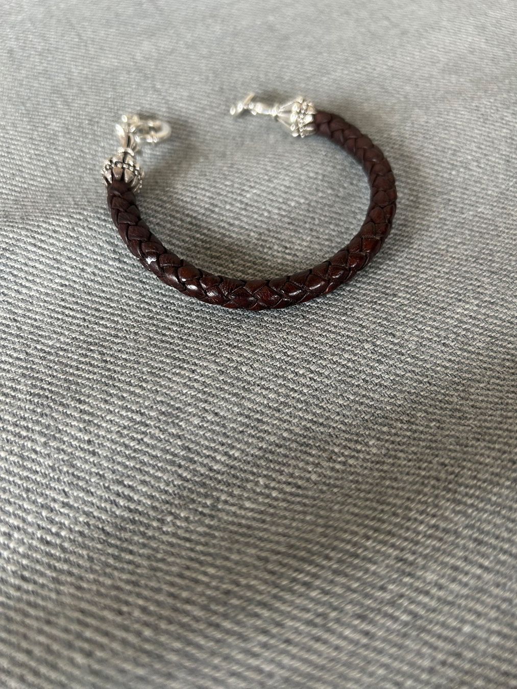 Bracciali & Braccialetti: Lederarmband mit echtsilber – Nuovo (secondo la descrizione) da Zürich venduto da maggi96 2