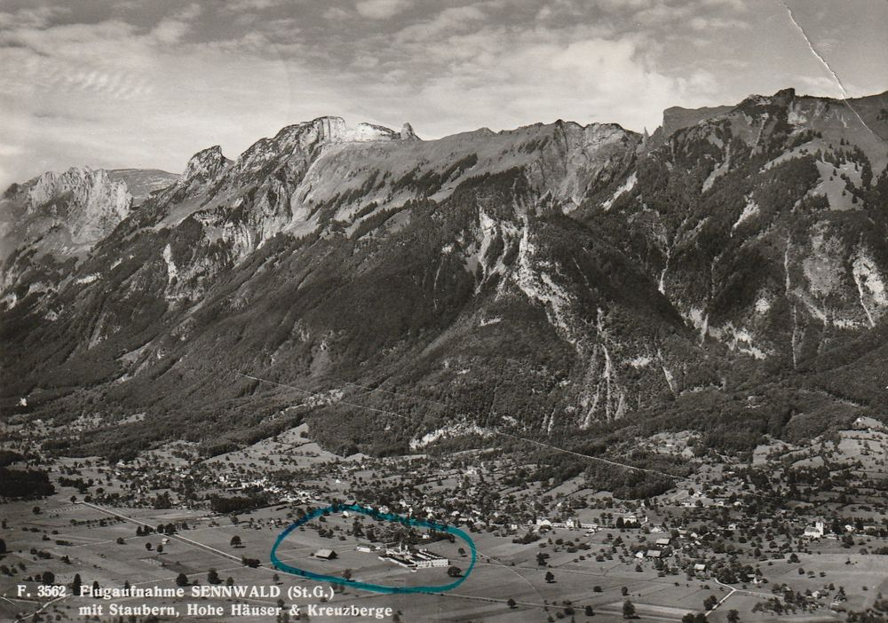 Sennwald, ca. 1960, Flugaufnahme (Gebraucht) in Uster für CHF 1 – mit ...