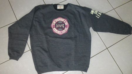 Herren Sweatshirt Levi's anthrazit m Aufdruck / Grösse L/XL
