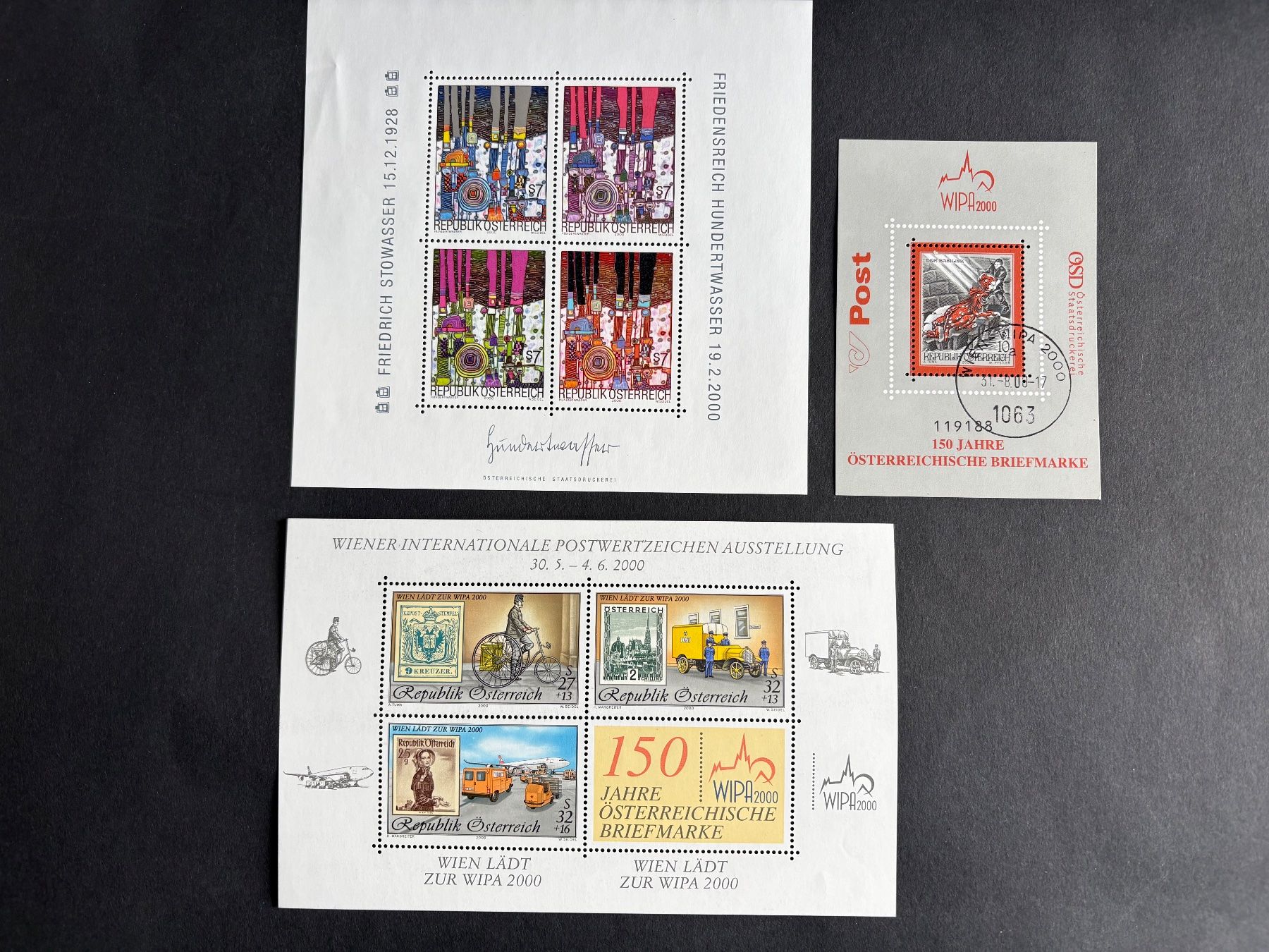 Tutti i francobolli: Briefmarkenblöcke Österreich 2000 – Usato da Steinmaur venduto da Nicorutishauser