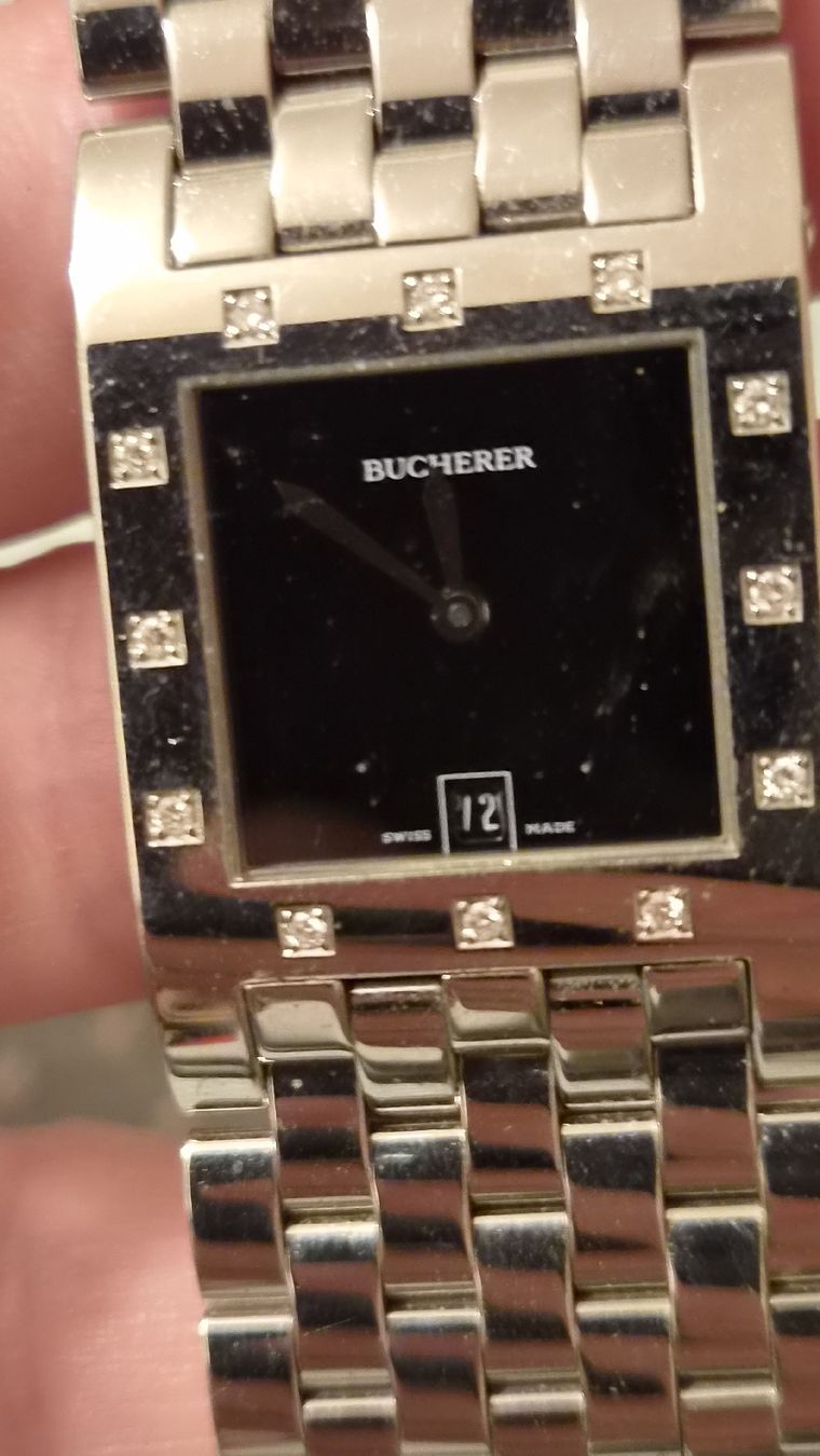Orologi: Buccheerer Damenuhr Pathos mit Datum Stahl Brillanten – Usato da Kölliken venduto da Upcycling-by-Mc-TAM 1