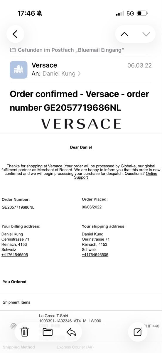 Versace T-shirt: Versace T-shirt – Usato da Riehen venduto da dku_s9gx 6