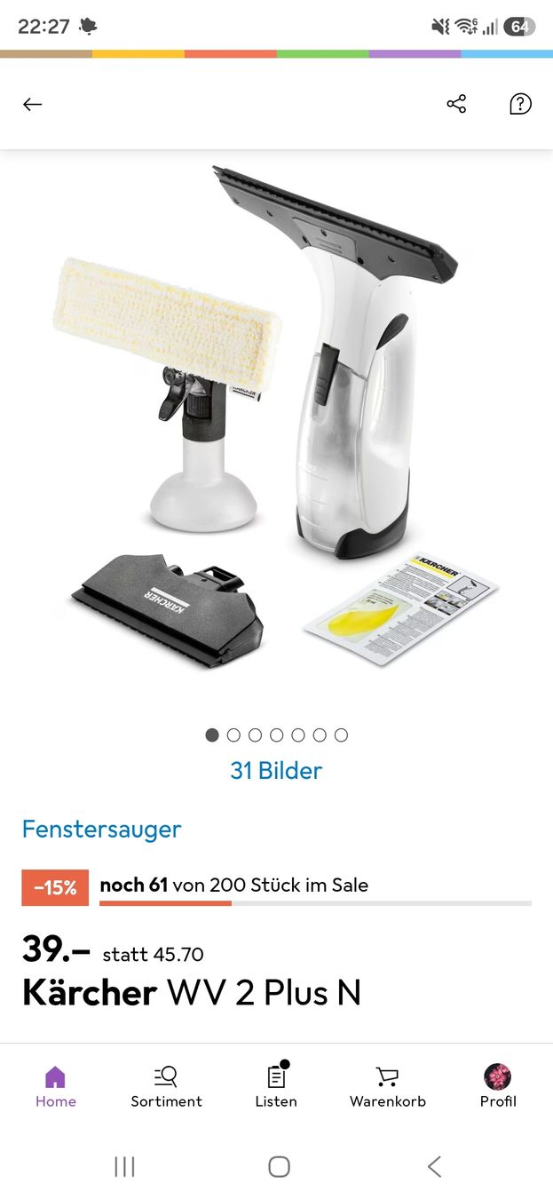 Kärcher Autres articles pour la maison: Kärcher Fenstersauger Window Vac WV2 Plus N – Neuf avec emballage d'origine à Zug par nic_wlj8 3
