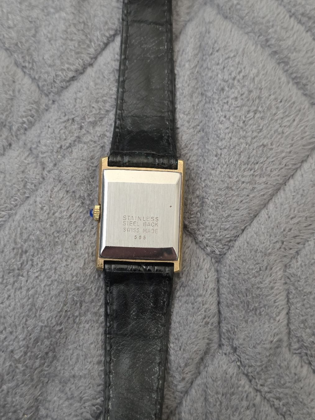 Swiss Orologi: Montre mécanique tank plaque or  – Usato da Grand-Lancy venduto da Precision-GE 3