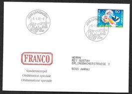 Sonderbrief S. 1386 750 Jahre Gansingen 3.1.1990