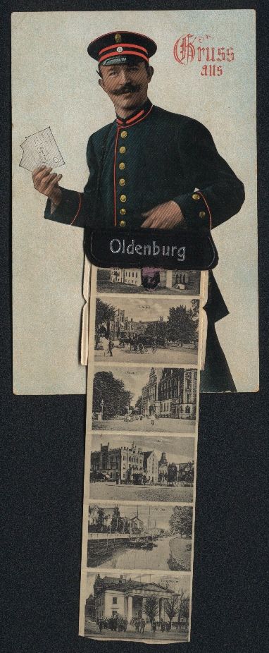 Cartoline postali: Leporello-AK Oldenburg / O., Ansichten i – Usato da Berlin venduto da bartko-reher