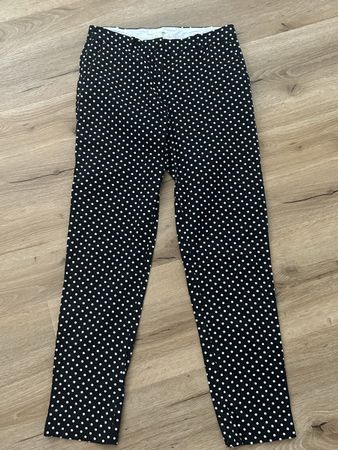 Damen Hose H&M Punkte Schwarz Weiss Grösse 36 EU