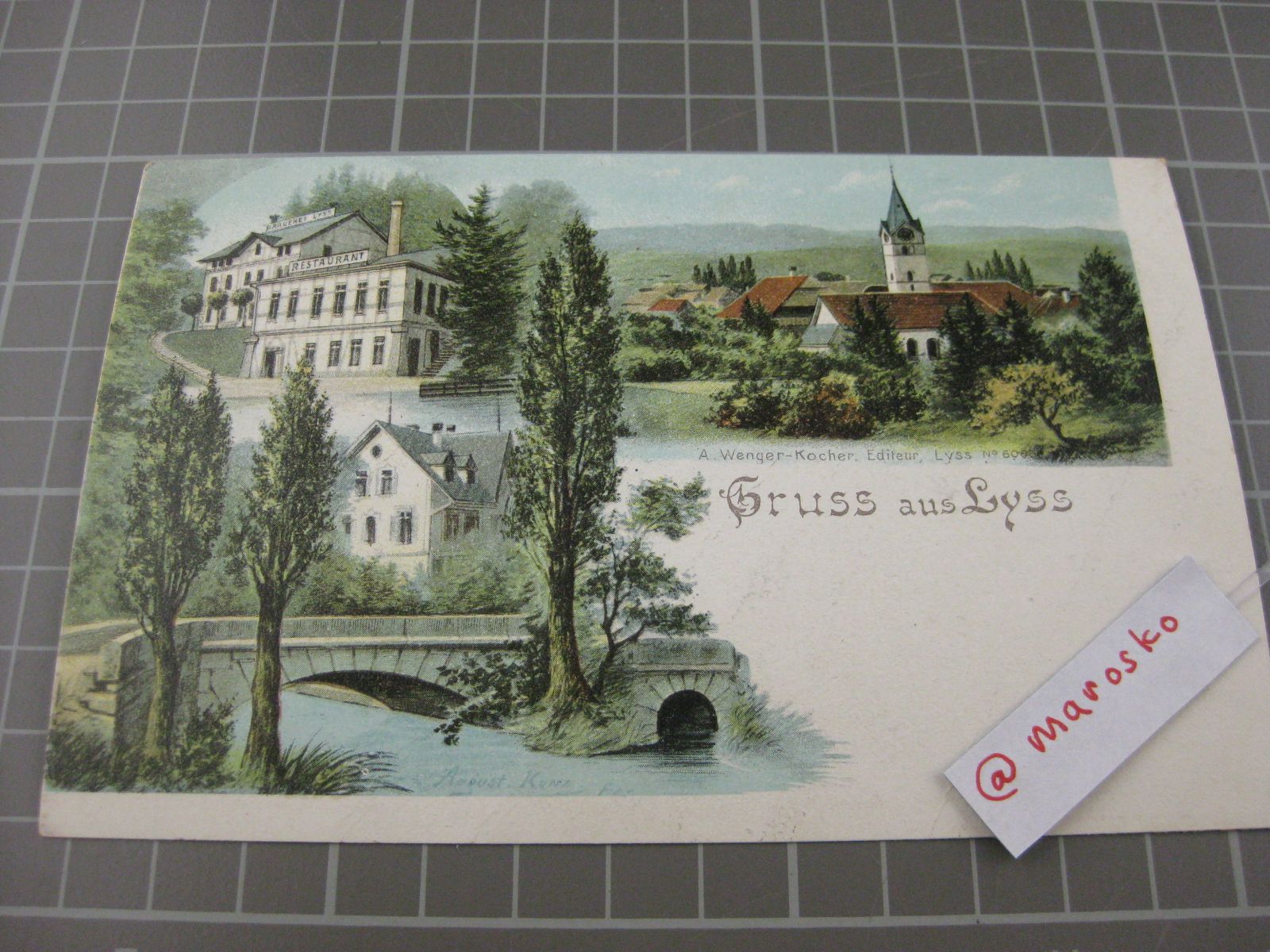 Ansichtskarten: Gruss aus Lyss – Gebraucht aus Malters von Marosko