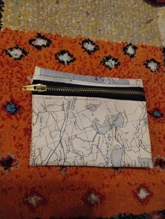 Reise Portemonnaie Vintage Landkarte Unikat NEU