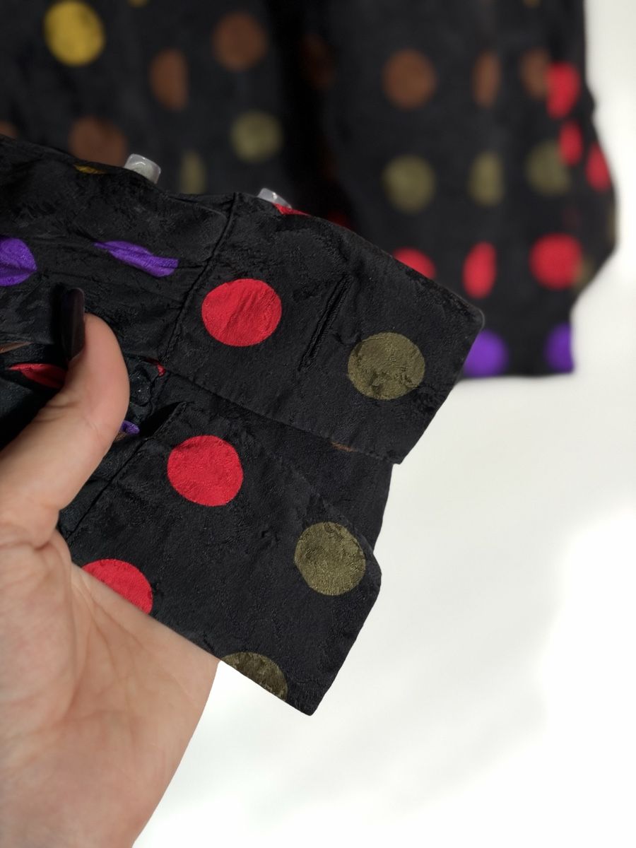 Akris Blusen: Akris 100% Silk Multicolor Polka Dot Blouse – Gebraucht aus Turbenthal von elizameise 7