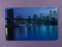 Karte mit Skyline New York, Zweck unklar