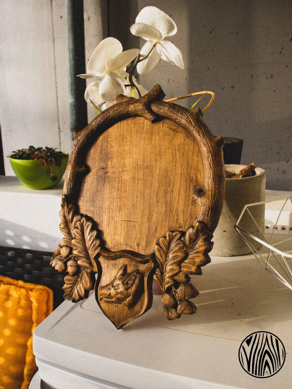 Articoli in legno: Geweihschild aus Holz – Nuovo e nell'imballaggio originale da Zürich venduto da Miki_Schreiner